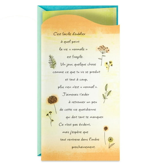 Carte de condoléances et d'encouragement – Hallmark (Les bons jours reviendront)