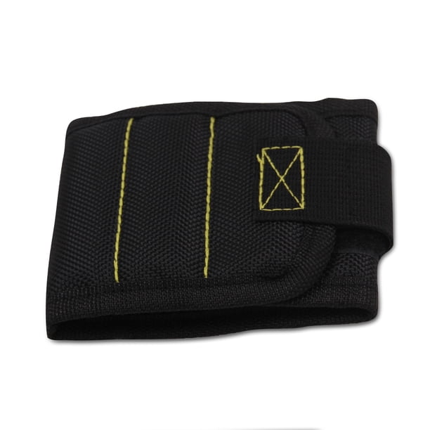 Muñequera Bolsa de herramientas Clavos Tornillos Pernos Brocas Almacenamiento Organizador ajustable Adsorción fuerte Carpintería Electricista Negro Noticed HA009388-01