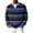 Blue_#04, variant on Mens Long Sleeve Waffle Shirts Trendy Striped Quarter Button Up Henley Casual Tops Fall Winter Quilted Knit Solid Color Loose Workout Shirts,Blue XL