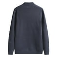 thumbnail image 5 of 2DXuixsh Lightweight Wool Cardigan Sweater Mens Autumn Leisure Solid Fasten Pocket Thin Jacket Blouse Coat Cardigan Top Mens Open Front Cardigan Sweaters Navy Xl, 5 of 9