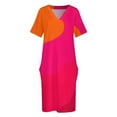 thumbnail image 3 of Vestido de fiesta holgado rosa a naranja elegante promoción, 3 of 6