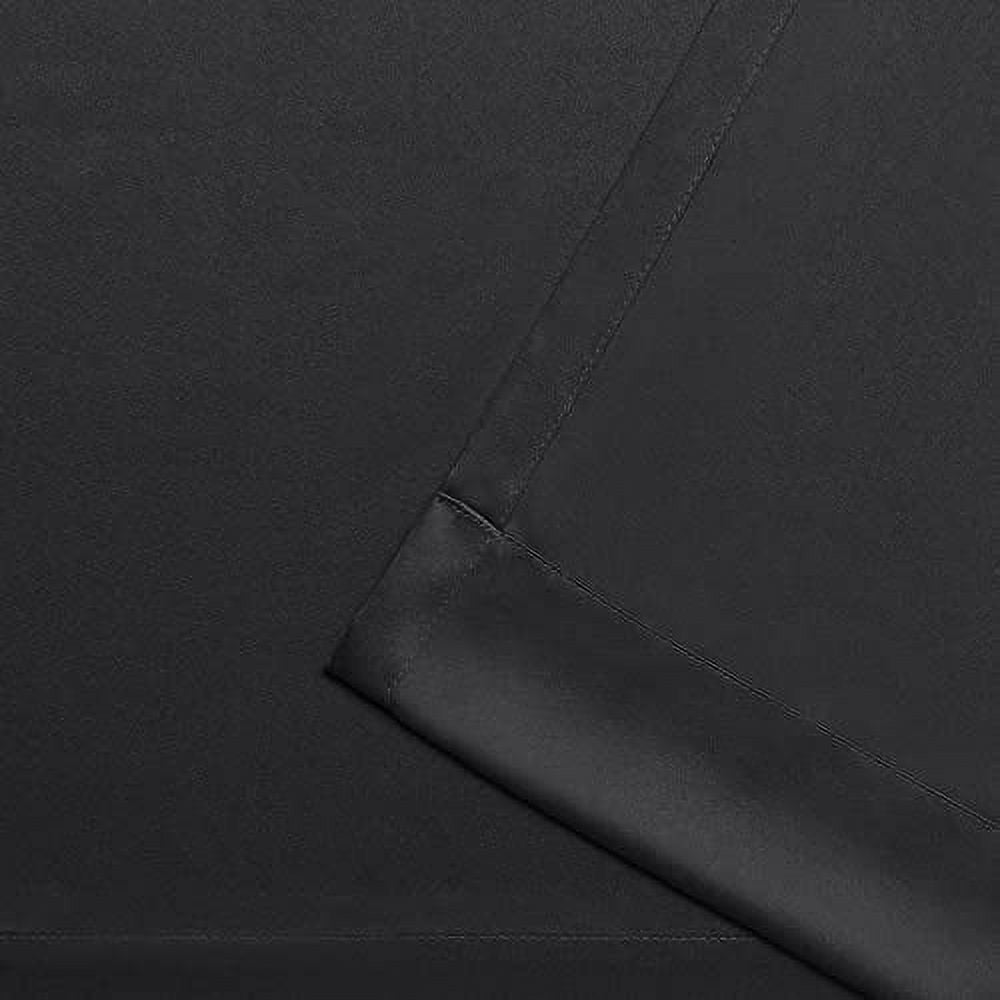 Exclusive Home Academy Total Blackout Grommet Top Curtain Panel Pair, 52"x63", Black
