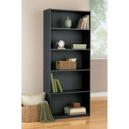 Mainstays 5 Shelf Bookcase Black