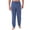 Blue, variant on XPMWRP Men's Pajama Pants Modern Fit Wide Leg Solid Casual Pants Lightweight Breathable Elastic Waist Drawstring Pants Black S