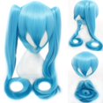 thumbnail image 1 of Wig Long Straight with 2 Ponytail Wig Hatsune Miku Cosplay, 1 of 1