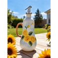 thumbnail image 2 of 18 Oz Hand Painted Relief Ceramic Olive Oil Bottle Dispenser for Kitchen 540mL, 2 of 7