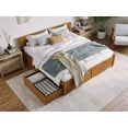 thumbnail image 3 of AFI Orlando King Wood Platform Bed with Footboard and Storage Drawers, Light Toffee, 3 of 16