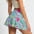 thumbnail image 4 of Arlun Womens Tennis Skorts for Women with Pockets Inner Shorts Fashion Geometrical Print High Waisted Flowy Athletic Golf Skorts for Running Workout Sports Summer Casual Wear 1-Mint Green M, 4 of 5