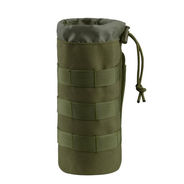 koolsoo 1.5L MOLLE Water Bottle Pouch Adjustable Bottle Holder, Carrying Case Protective Green