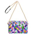 thumbnail image 2 of FORMRS Women Crossbody Purse with Chain Strap Vegan Leather Shoulder Handbag, Green Wavy Plaid, 2 of 7