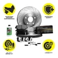 thumbnail image 4 of Hart Brakes Rear Brakes and Rotors Kit |Rear Brake Pads| Brake Rotors and Pads| Semi Metallic Brake Pads and Rotors| Hardware Kit and Brake Sensor - PHC1.31115.53, 4 of 7