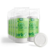 Perk Compostable Plastic Hot Cup Lid 10/12/16 Oz. PK56218CT