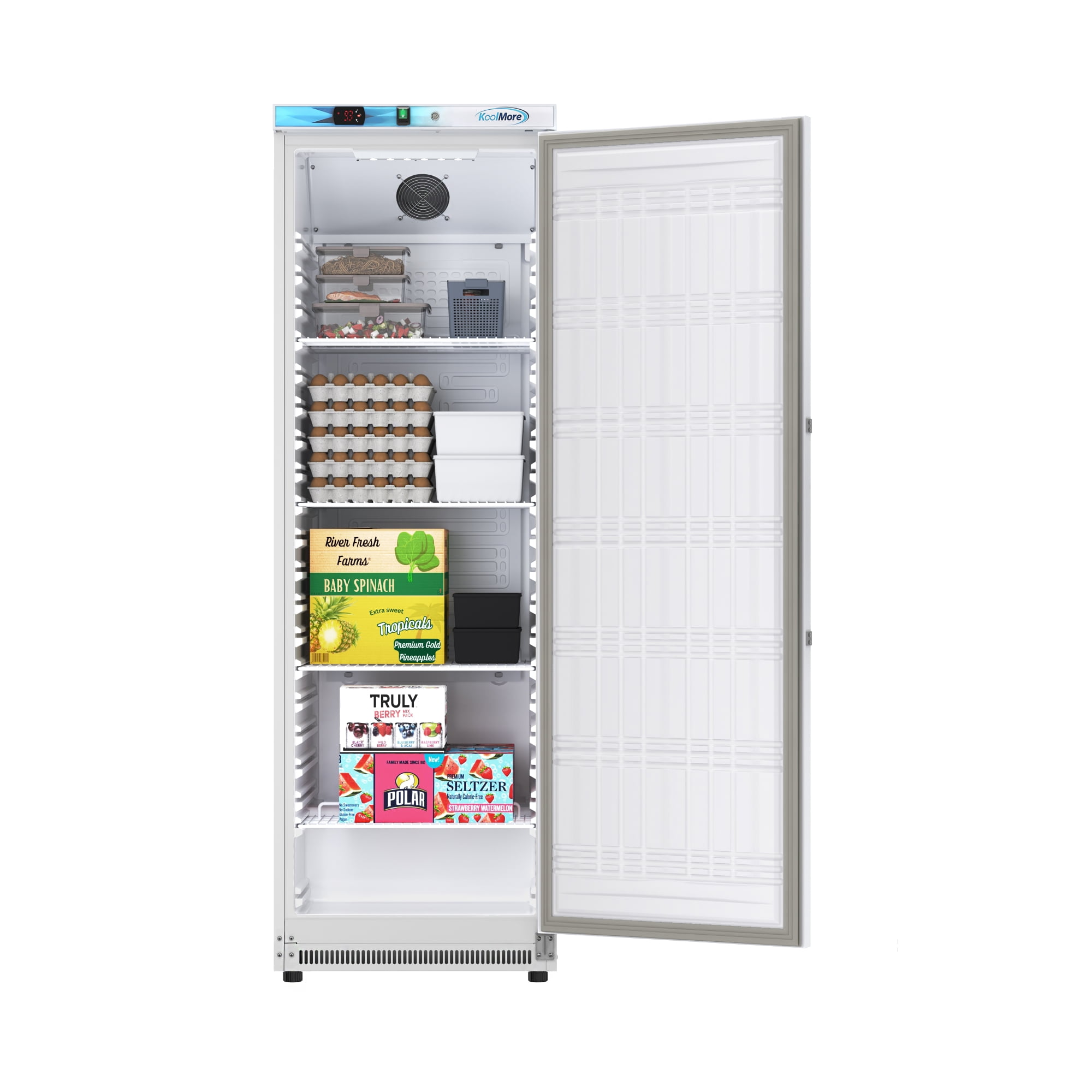 12 Cu. ft. Commercial Reach in Refrigerator in White - Manual Defrost