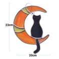 thumbnail image 5 of SPRING PARK Cat On The Moon Stained Glass Window Hanging Suncatcher Cat Lover Gift, 5 of 7