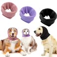 thumbnail image 2 of BEMS-Pet Perros Gatos Sombreros Alivio de la Ansiedad Aseo Orejas Pasamontañas Protección Invierno Cálido Bufanda para Mascotas Negro (L), 2 of 5
