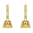 thumbnail image 4 of 14K Solid Gold Lever Back Stud Earrings for Women | 0.5 cttw Round Cut Natural Citrine | Yellow Gold, 4 of 5
