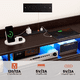 thumbnail image 3 of Comoda Cajonera para Recamara - 9 Cajones De Tela con Parte Superior de Madera y Marco De Acero - Estante Abierto de 2 Niveles - Mueble para TV - Luz Led, 3 of 9