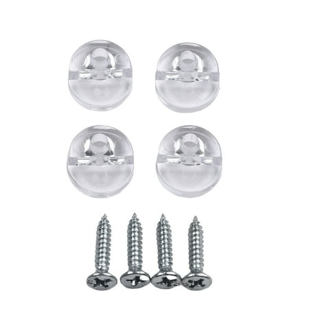 

AFQH 4x Mirror Wall Clips Fixing Kit Frameless Clips Glass BraFor CKet Mounting Hanging