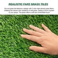 35 Pcs Plastic Interlocking Deck Tiles, Modern Artificial Grass Turf