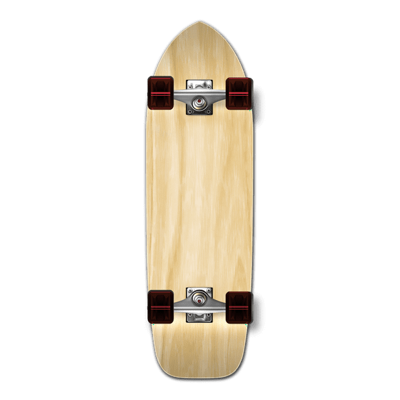 Yocaher Old School Blank Longboard Complete - Natural