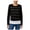 Black - whtblk, variant on maison Jules Womens Cutout Layered Look Embellished T-Shirt, Black, Small