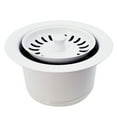 thumbnail image 5 of Westbrass Extra-Deep Collar Waste Disposal Flange & Strainer Stopper, Powder Coat White, 5 of 7