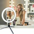 thumbnail image 3 of 10 "selfie ring light con trípode soporte de teléfono 3 iluminación belleza LED, 3 of 9