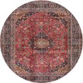 thumbnail image 1 of Ahgly Company Indoor Round Traditional Saffron Red Medallion Area Rugs, 4' Round, 1 of 6