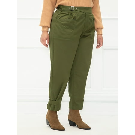 ELOQUII Elements Women's Plus Size Belted Waist Trousers