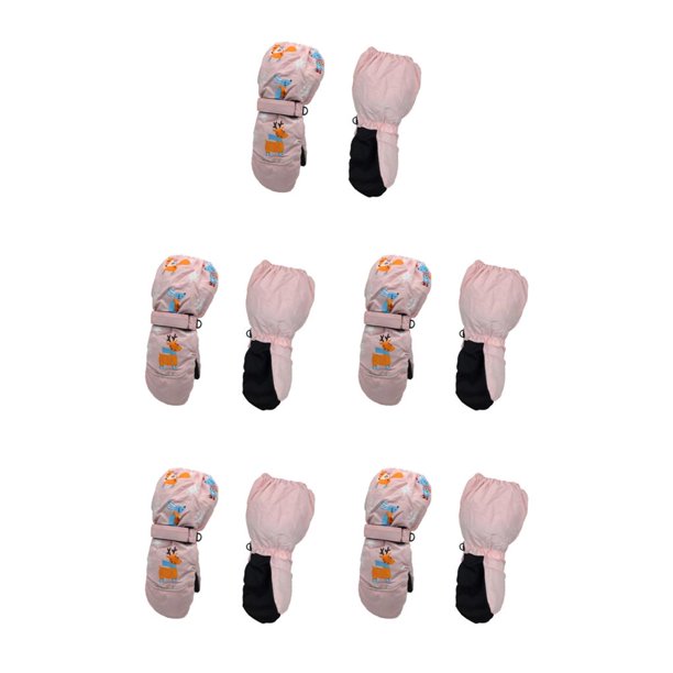 Advancent 6 pares de manoplas para niños, guantes impermeables de invierno, dibujos animados, conejo, equipo deportivo, herramientas de Type2 NO2