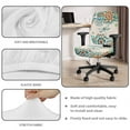 thumbnail image 3 of SCRAWLGOD Universal Computer Chair Slipcover with Arm Covers 4 Pieces Set Dustproof Non-Slip Desk Chair Cover Stain Resistant Gaming Chair Protector, Dragonfly Bohemian Flowers, 3 of 7