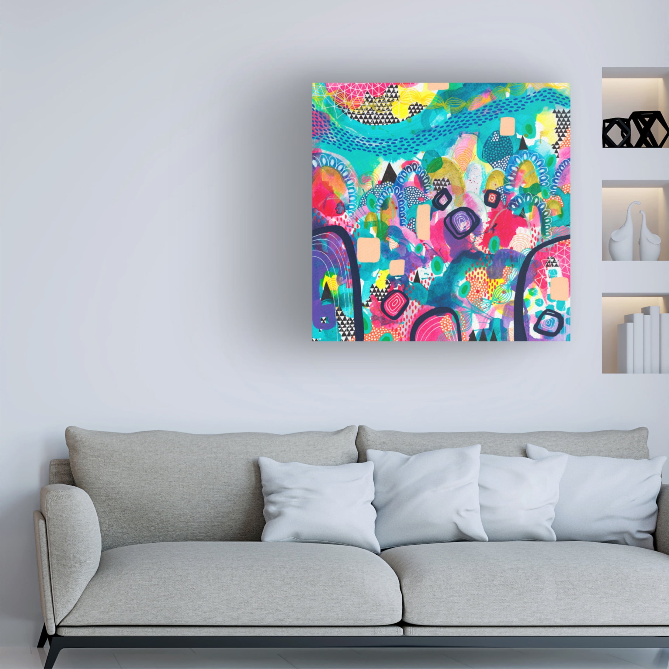 Canvas Wall Art - Van Dam Art 'River Deep' Wall Art for Living Room, Bedroom, or Office Décor by Trademark Fine Art - 24 x 24 Inches