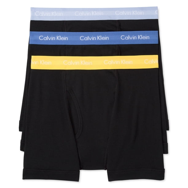 Calvin Klein Pack de 3 calzoncillos de algodón para hombre, multicolor, mediano