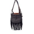 thumbnail image 2 of Western Genuine Tool Leather Cowhide Fur Fringe Womens Crossbody Bag, 2 of 3