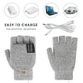 thumbnail image 3 of Cheers.US Unisex USB Heated Gloves Winter Electric Heating Warm Sports Gloves Full & Half Finger Mittens for Men & Women, 3 of 7