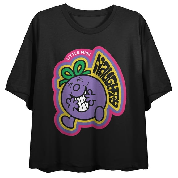 Mr Men and Little Miss Classic Miss Naughty Women's Black Crop Tee-M