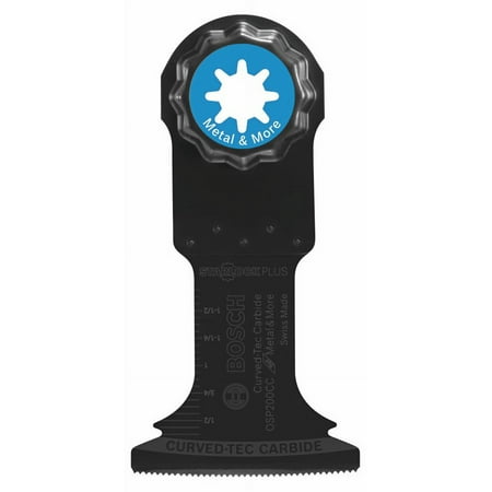 UPC: 0000346627480 | Bosch-OSP200CC 2 In. StarlockPlus Oscillating Multi-Tool Curved-tec Carbide Extreme Plunge Blade