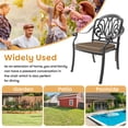 thumbnail image 4 of Hzzkey All-Weather Rust-Resistant Aluminum Armchair Set (2-Piece) with Brown Cushions for Patio, Balcony & Pool,Black, 4 of 10