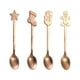 thumbnail image 4 of Juego de cucharas de Metal de Navidad de acero inoxidable 4x, cubiertos de fiesta de Navidad, cucharas de postre de 5 pulgadas, cucharaditas de postre , BLESIY cuchara de café, 4 of 8