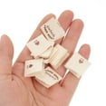 thumbnail image 4 of HINTRMENT 100Pcs Vintage Style Beige Handmade Tags Fabric Labels for Sewing Knitting and Crafts, 4 of 5