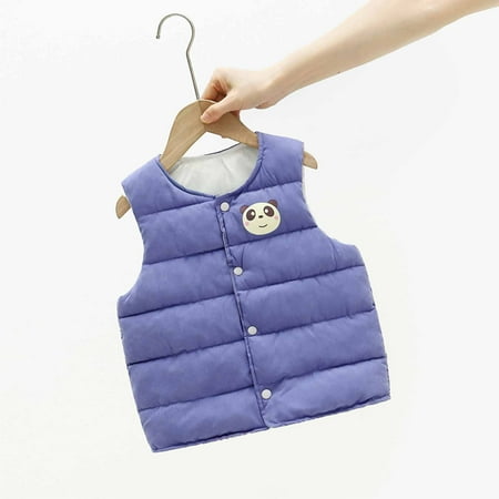 

Tagold Boys and Girls Winter Down Coats Vest Jackets Autumn and Winter Down Cardigan Vest Cotton Vest Inside and Outside Wear for Baby Boys Girls Gifts for Kids on Clearance Blue 5-6 Years