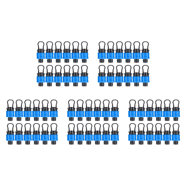60 Pcs Bouchon d'Irrigation Goutte à Goutte 1/2 Pouce Raccord Universel, Compatible avec Ruban d'Égouttement 16-17mm