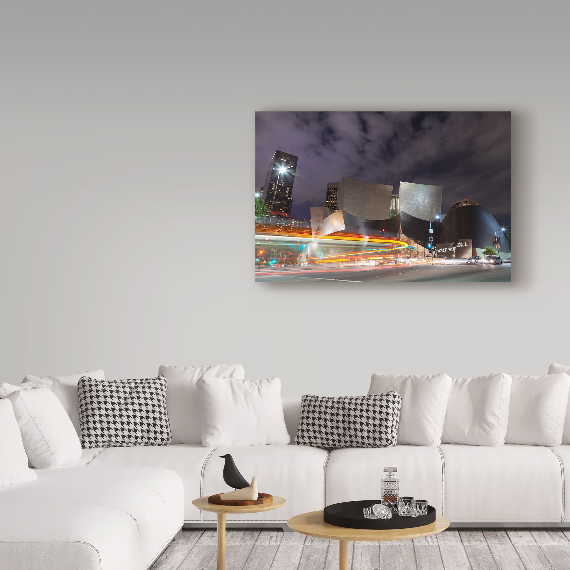 Trademark Fine Art 'Bus Streak Disney Concert Hall' Canvas Art by Chris Moyer