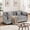Grey, variant on YWEN 77.95" Chenille Sectional Sofa, Comfy Modular Loveseat Sofa, Modern 2-Seat Couch Deep Seat Sofa Set for Living Room,Green