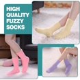 thumbnail image 2 of Womens Fuzzy Socks Cozy Fluffy Winter Cabin Slipper Warm Soft Microfiber Plush Home Sleeping Socks, 2 of 10