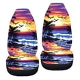 thumbnail image 6 of POLERO Comfort Car Seat Cover for SUV, Easy to Install Stretchy Front Seat Cover Polyester Full Set of 2, Ocean Sunset Beach, 6 of 7
