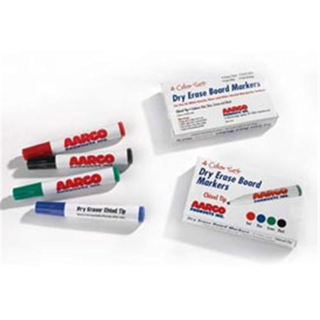Aarco Products M-4 Lot de 4 Marqueurs Effaçables à Sec