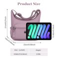thumbnail image 6 of KXF Women Nylon Multi Pocket Crossbody Satchel Purse with Adjustable Strap for Daily Travel, 6 of 8