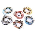 thumbnail image 3 of HEVIRGO 7Pcs/Set Femmes Boho Bohème Mélange Style Multicouche Élastique Bracelets en Perles pour Banquet,Rose Rouge, 3 of 10