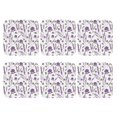 thumbnail image 2 of Pofeuu Lavender Flowers Print Leather Coasters Set of 6, Round Cups Mugs Mat Pad for Home Kitchen Heat Resistant Drink Coasters,Square, 2 of 7